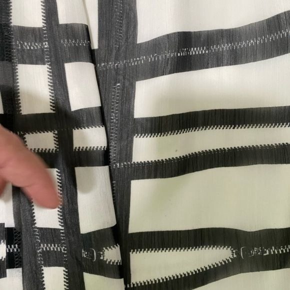 Volcom womens sleeveless mini dress white black plaid stretchy top size small S - Picture 12 of 16